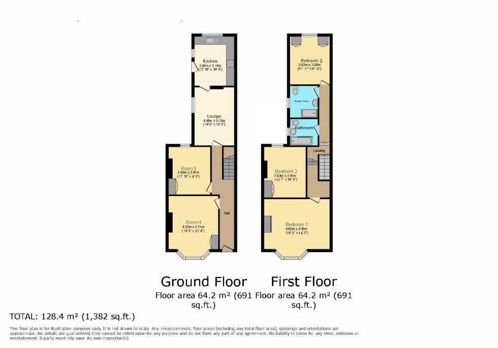 Floorplan for Glanbrydan Avenue, Uplands, Swansea