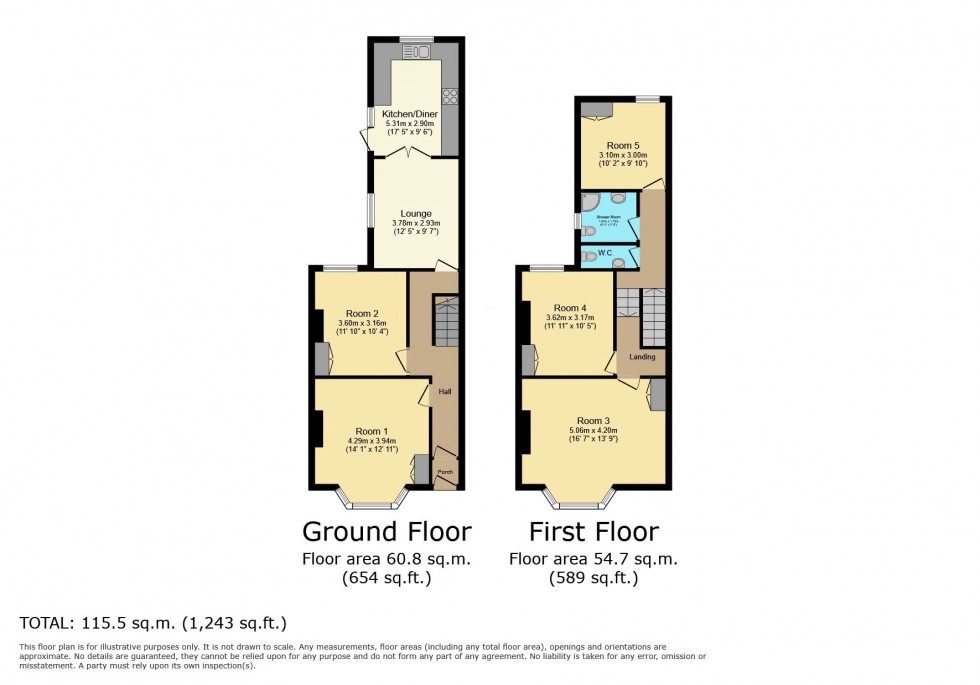 Floorplan for Aylesbury Road, Brynmill, Swansea